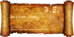 Wollner Emma névjegykártya